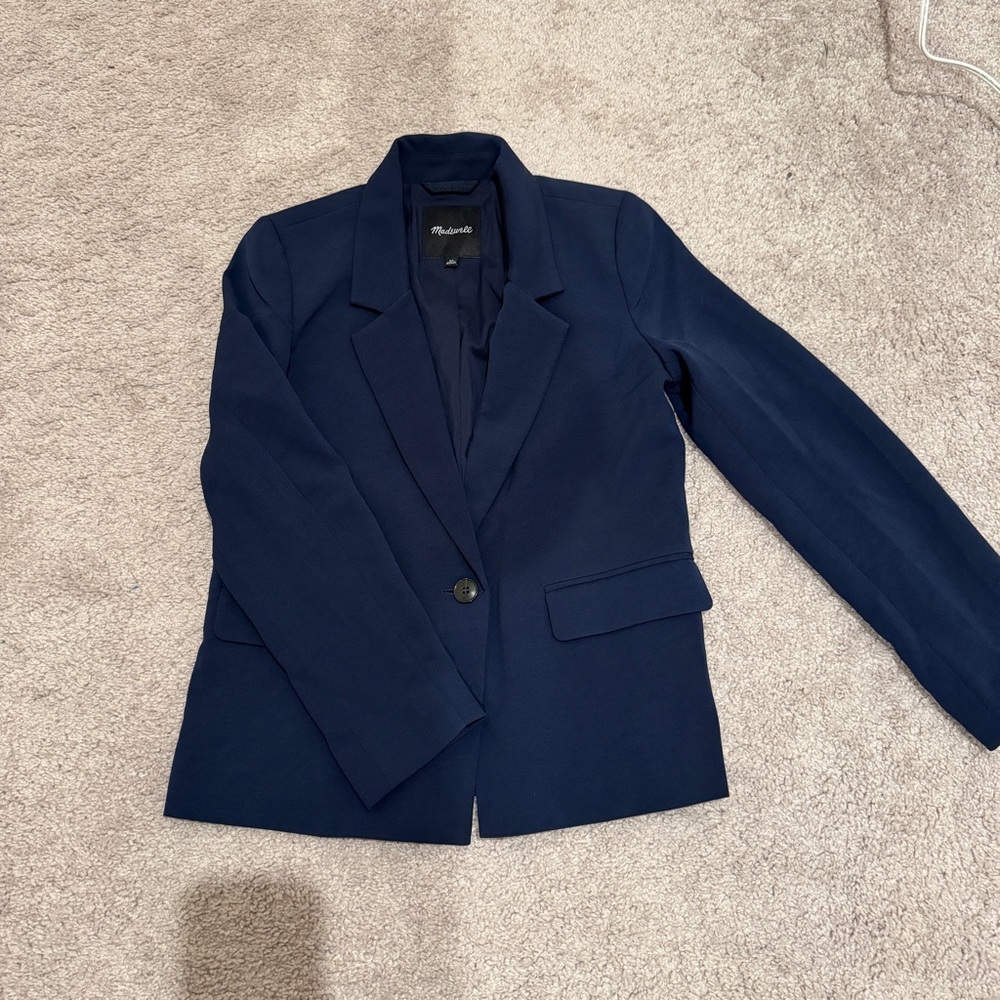 Madewell Blue Tailored Blazer